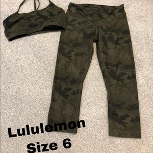 Lulu lemon Sports Bra and Crop Pants